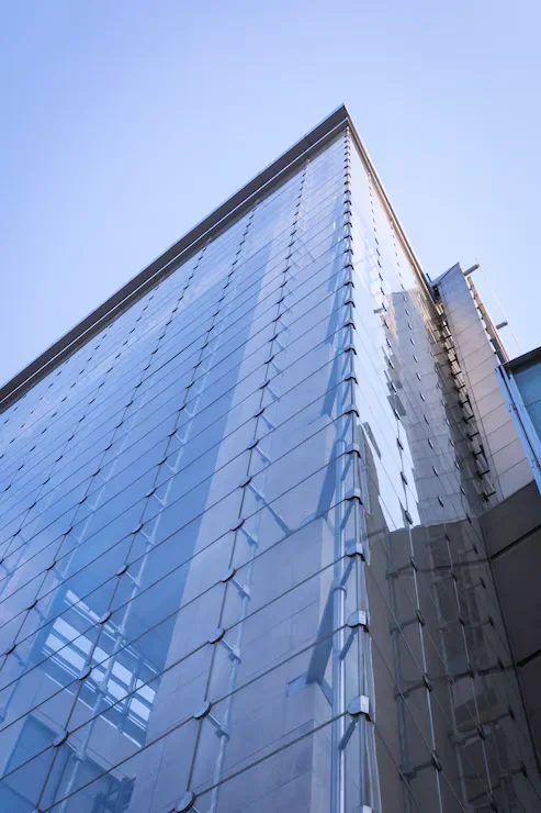 Hotel glass building exterior