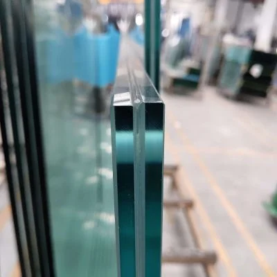Laminated glass building facade